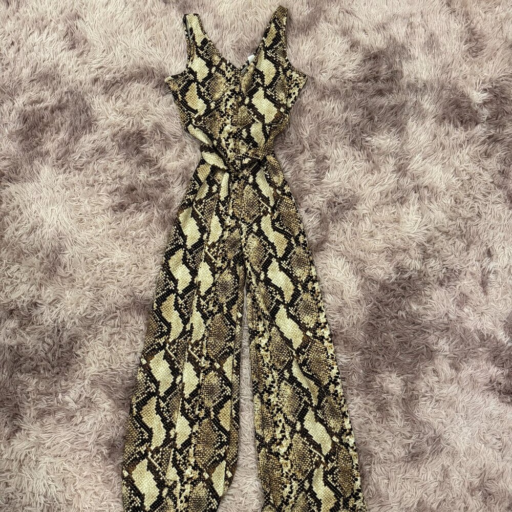 K TOO Snakeskin Tank Top Jump Suit